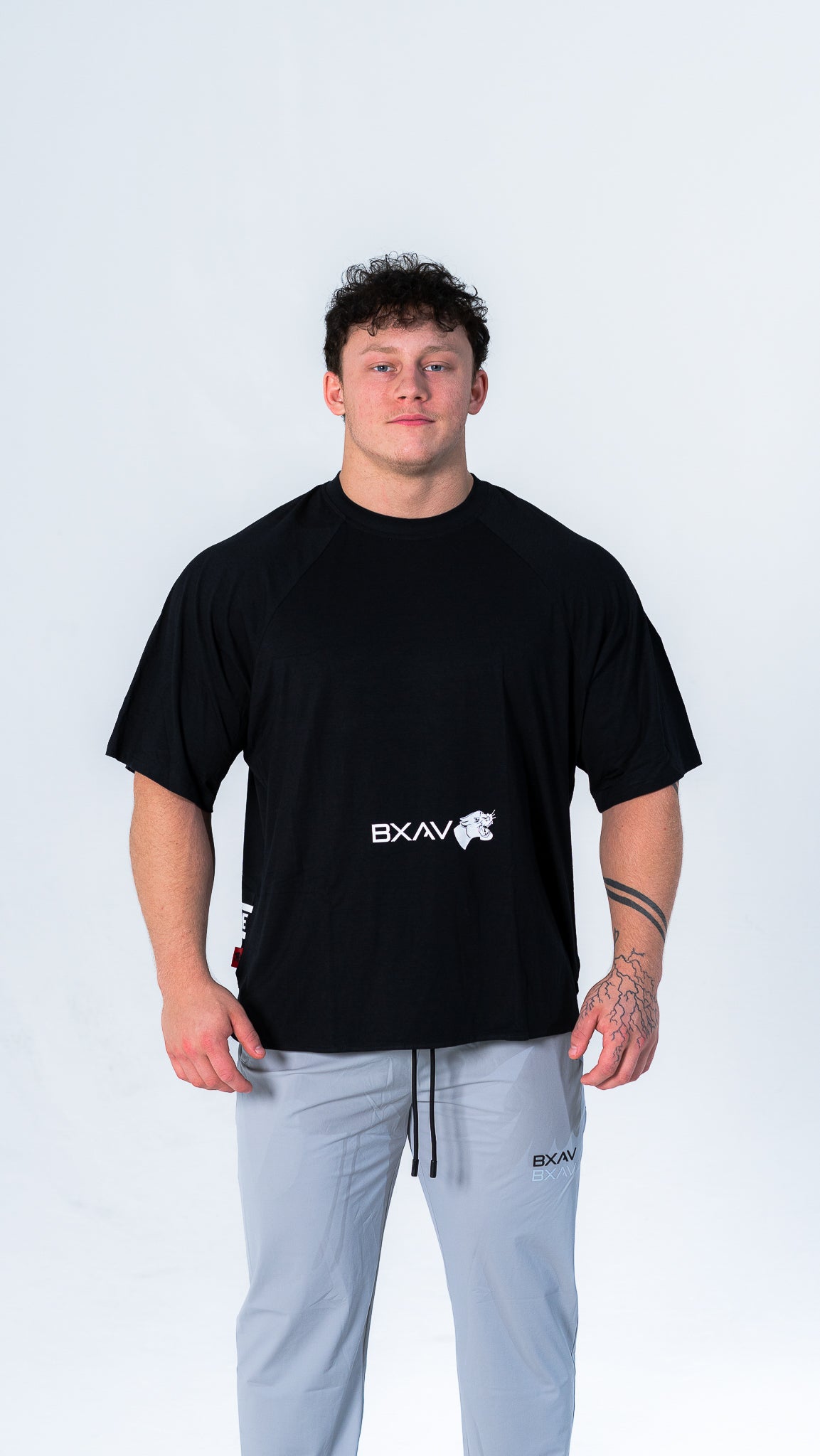 Big Logo Raglan Oversize T-shirt (Black) BA-627